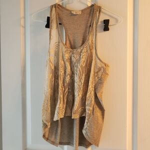 Deep Gold lace tank top